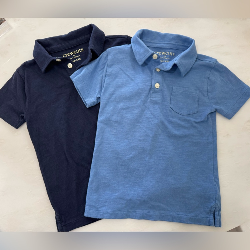 J.Crew Crewcuts blue boys polo shirts, set of 2